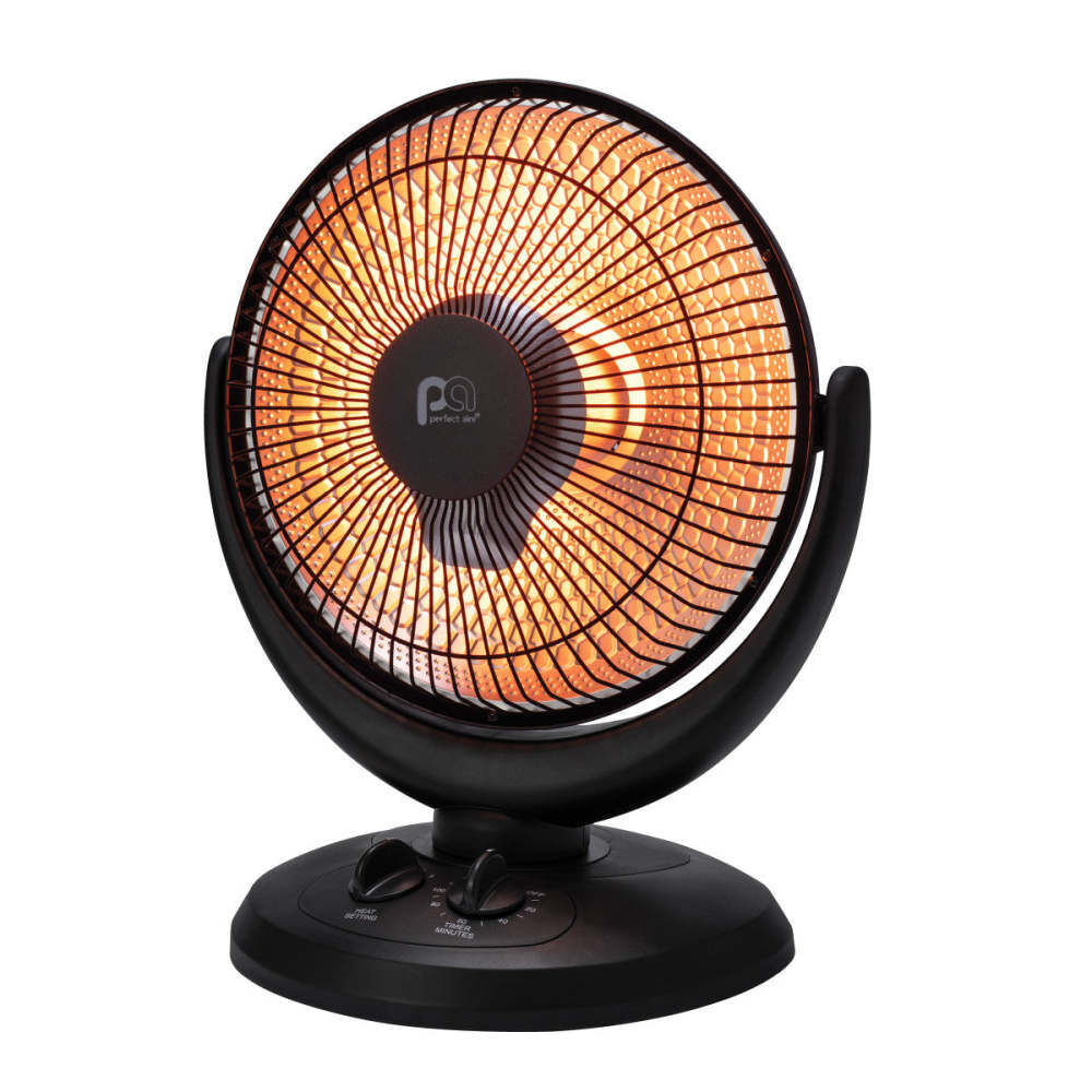 Perfect Aire 14 Inch 800/400W 2730 BTU Black Radiant Dish Heater, large image number 8