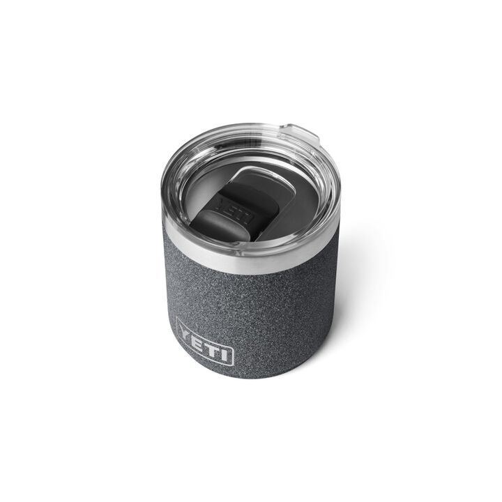 Yeti Rambler 10 Oz Stackable Lowball with Magslider Lid, Black Stone
