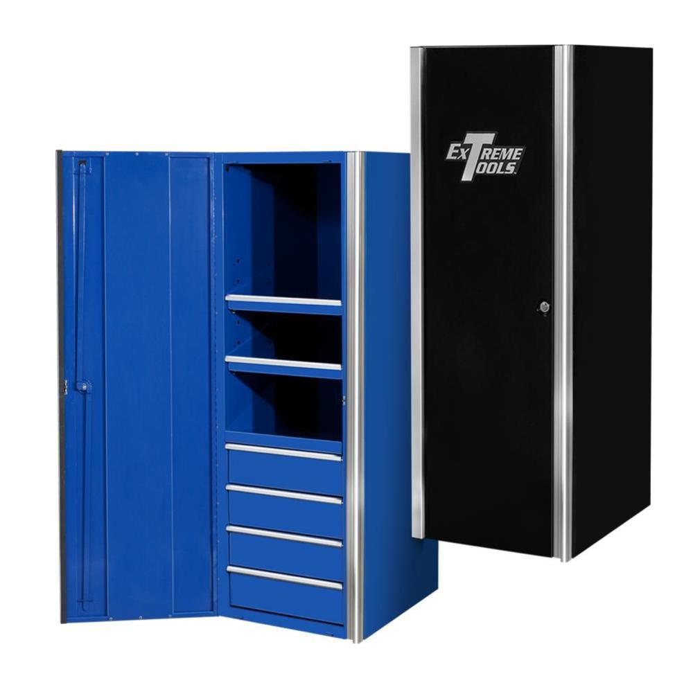 Extreme Tools Ex Professional Series 24 In. 4-Drawer 2-Shelf Side Cabinet Black, large image number 1