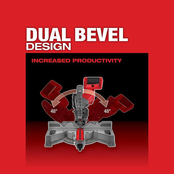 Milwaukee M18 FUEL 7-1/4 in. Dual Bevel Sliding Compound Miter Saw Kit, large image number 4