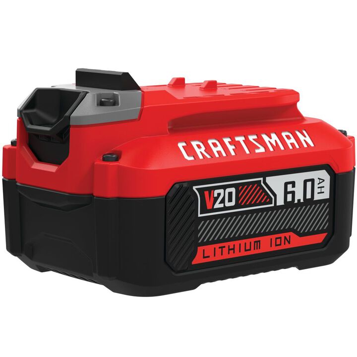 CRAFTSMAN V20 20V 6Ah Lithium Ion Power Tool Battery Pack with Fuel Indicator