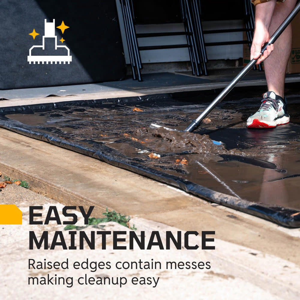 Auto Floor Guard 8 Ft 6 Inch x 22 Ft PVC Garage Containment Mat Black, large image number 6