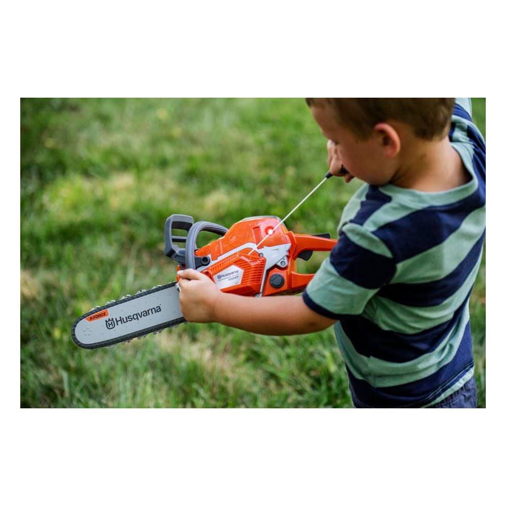 Husqvarna Battery Operated Toy Mower, Chain Saw, and Backpack Bubble Blower, large image number 6
