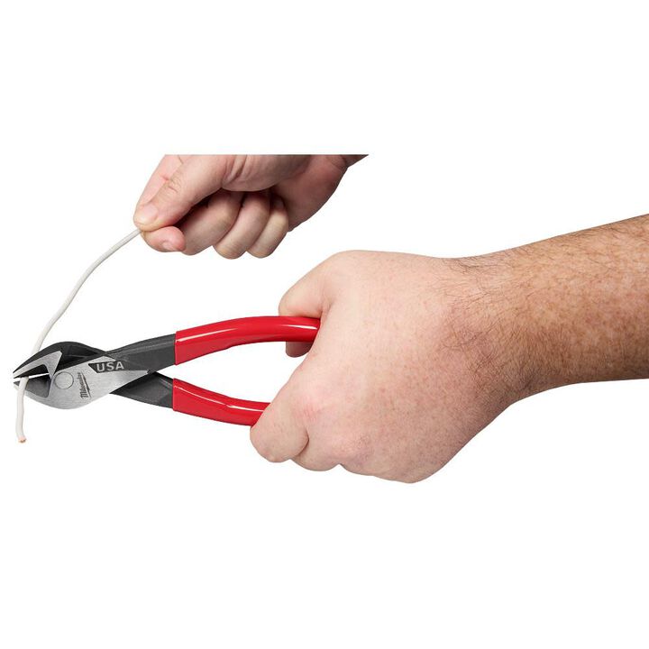 Milwaukee 8 Inch Angled Head Diagonal Dipped Grip Cutting Pliers (USA), large image number 8