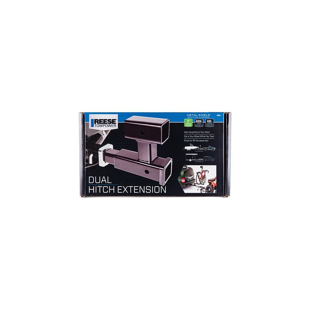 Reese 2in 4000 lbs Trailer Hitch Extension with Dual Receivers, large image number 5