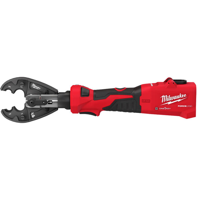 Milwaukee M18 FORCE LOGIC 6 Ton Linear Utility Crimper with BG-D3 Jaw and Cutting Jaws