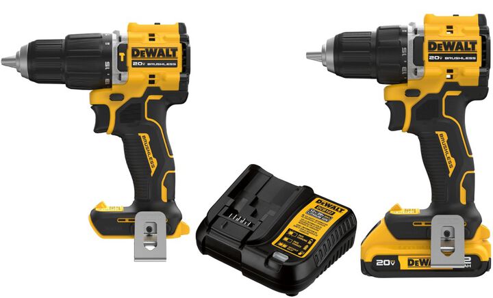 DEWALT Atomic 20V Max Brushless 1/2 Inch Drill Driver Kit & Compact Hammer Drill Driver Bundle