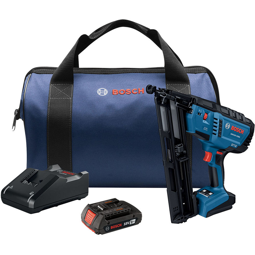 Bosch 18V Brushless 15 Gauge Angled Finish Nailer Kit, large image number 1