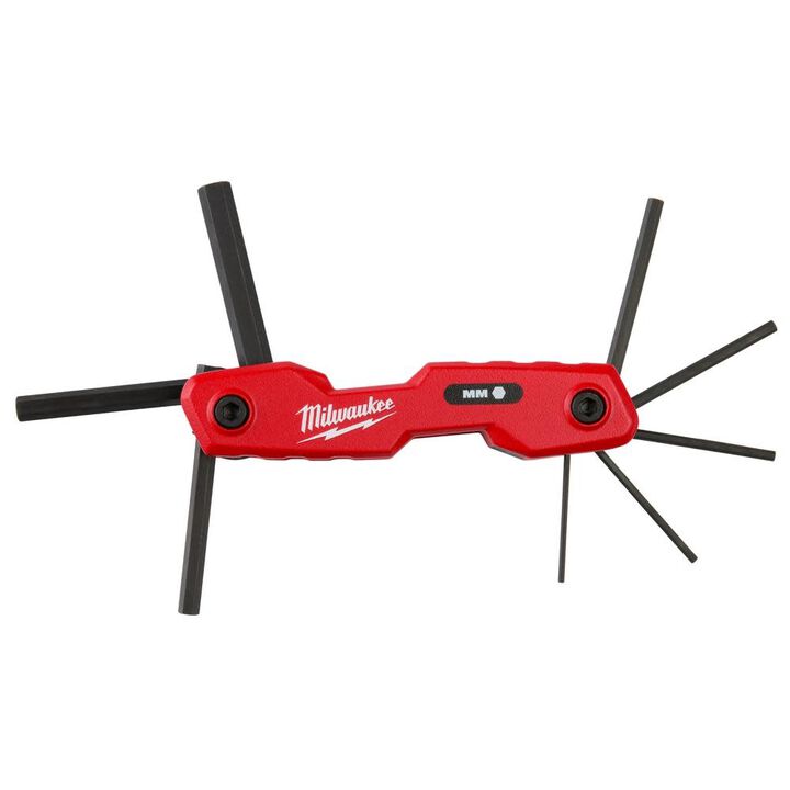 Milwaukee 8 Key Folding Hex Key Set Metric