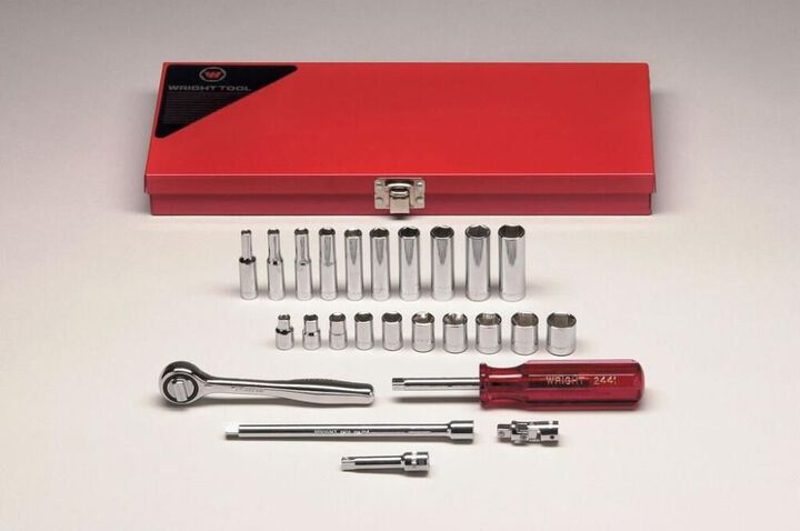 Wright Tool 1/4 In. Drive 25 pc. 6 pt std & Deep Metric Socket Set