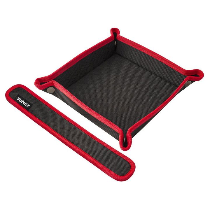Sunex 10 Inch Folding Magnetic Tray with 2 Inch Magnetic Strip Combo Pack