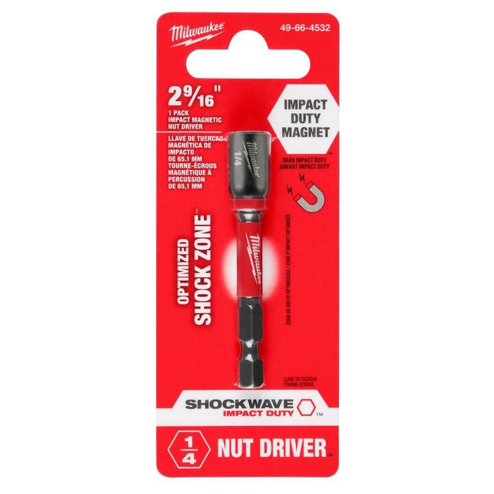 Milwaukee SHOCKWAVE 2-9/16 in. Magnetic Nut Driver 1/4 in., large image number 8