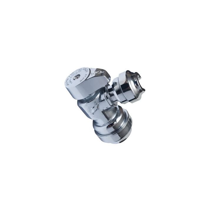 Sharkbite 1/2in PTC T x 1/4in S Brass Angle Stop Valve, large image number 1