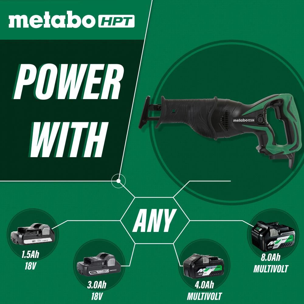 Metabo HPT 18V Cordless Li-Ion Reciprocating Saw (Bare Tool), large image number 7