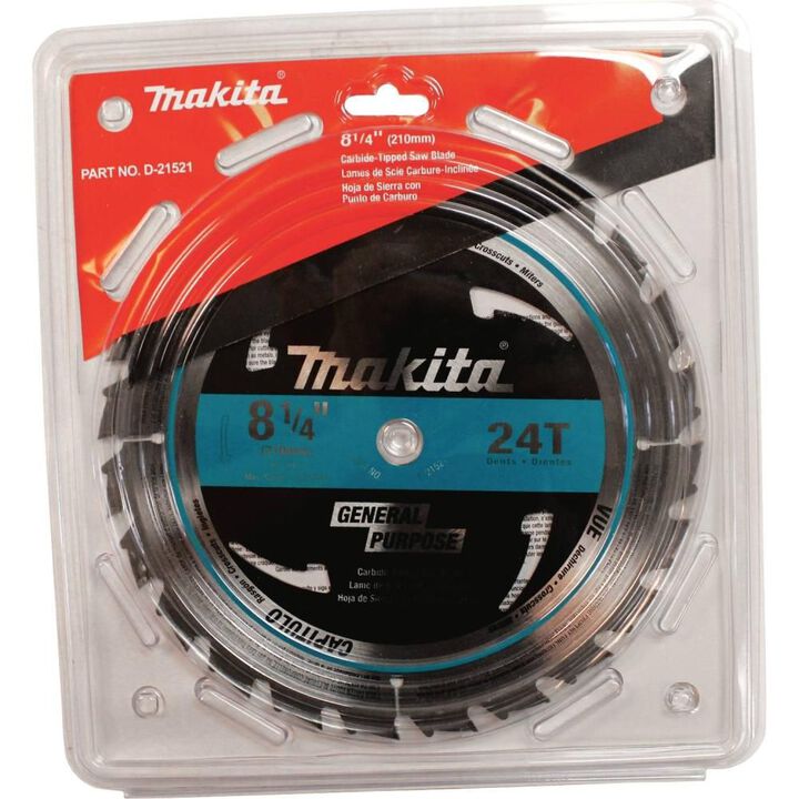 Makita 8-1/4 Inch 24T Carbide-Tipped Circular Saw Blade, Framing, large image number 1