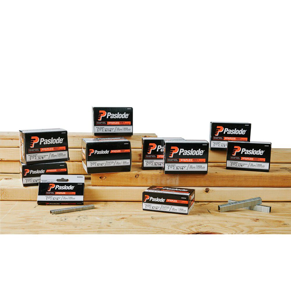 Paslode Wide Crown Staples 1/2in Crown x 9/16in Length Galvanized 5000qty, large image number 2