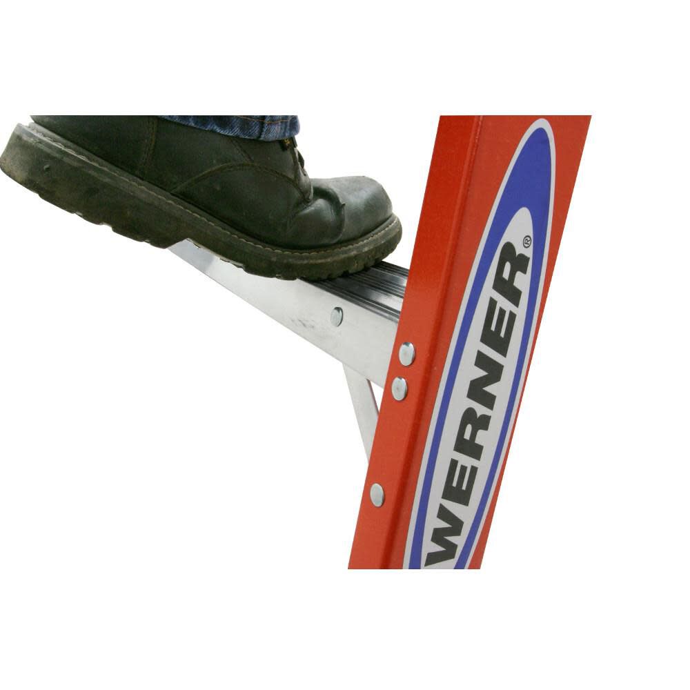 Werner 10-ft Fiberglass 300-lb Type IA Twin-Step Ladder, large image number 2