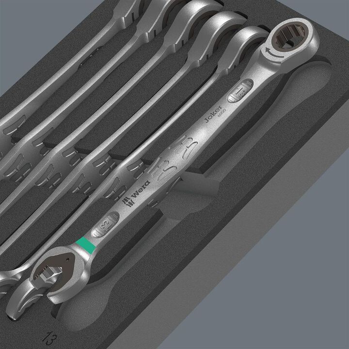 Wera Tools 6000 Joker Combination Wrench Set 1 with 9730 Foam Insert  11pc, large image number 1