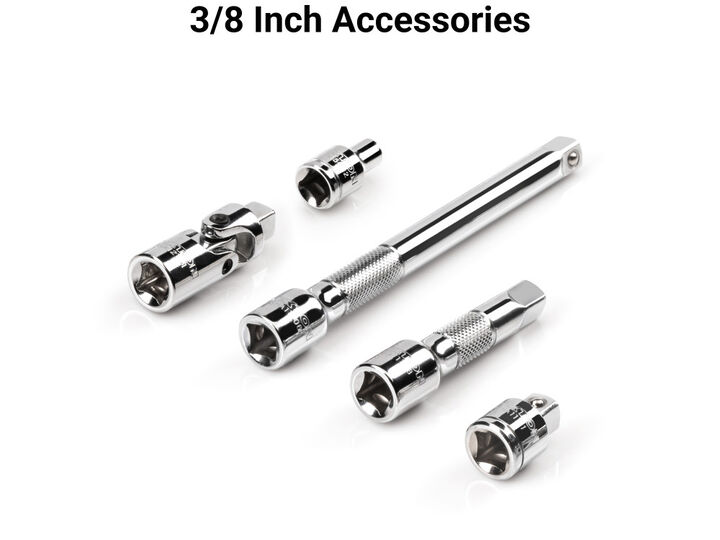 Tekton 3/8 Inch 6 Point Socket and Ratchet Set, 44 Pieces (6-24 mm), large image number 4