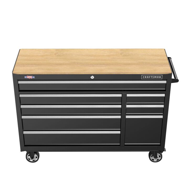 CRAFTSMAN S2000 Series 52 Inch Wide 8-Drawer Steel Rolling Workstation, Black, large image number 9
