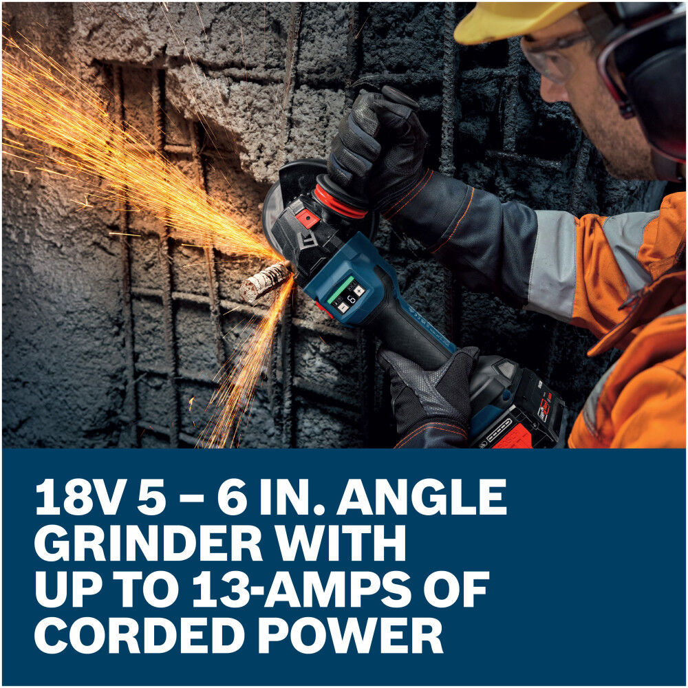 Bosch 18V Rotatable Angle Grinder Kit, large image number 5