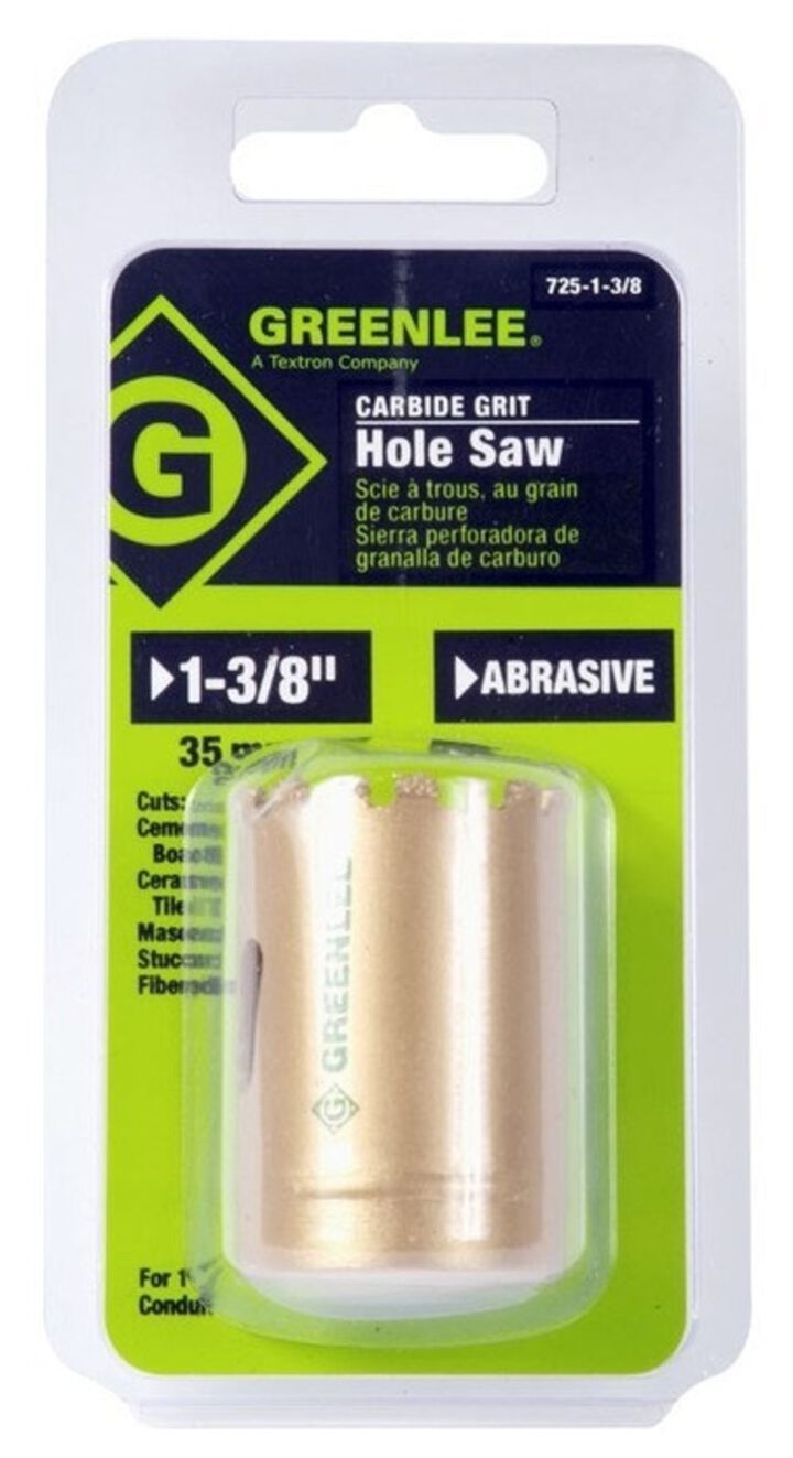 Greenlee 1-3/8 Inch Carbide Grit Hole Saw