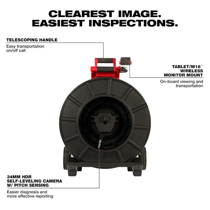 Milwaukee 200 Ft. Stiff Modular Pipeline Inspection Reel, large image number 4