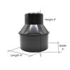 Big Horn 4 x 2-1/2 Inch Black ABS Plastic Adapter, small image number 6