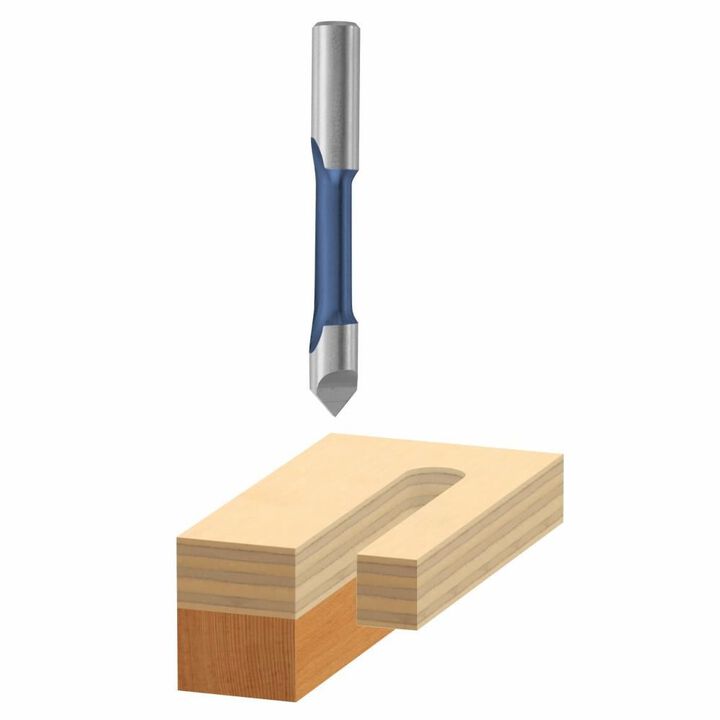 Bosch 1/4in x 3/4in High Speed Steel 1 Flute Pilot Panel Straight Bit
