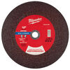 Milwaukee 12 Inch x 7/64 Inch x 1 Inch Performance+ Metal Cut Off Wheel Type 1, small image number 1