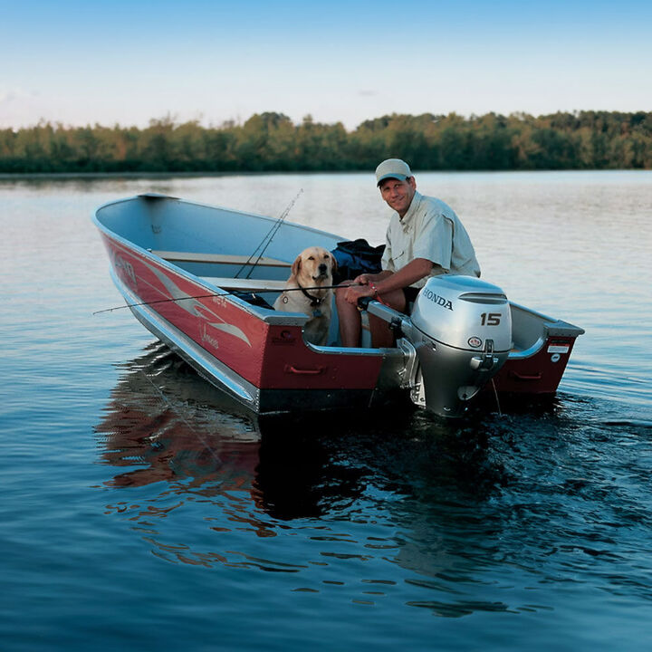 Honda Marine 15 HP 4-Stroke Outboard Motor with Throttle Grip, large image number 2