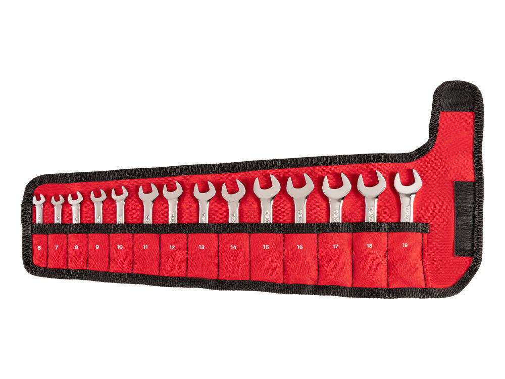 Tekton Stubby Combination Wrench Set with Pouch, 14 Pieces (6-19 mm), large image number 2
