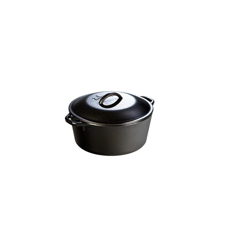 Lodge Cast Iron 5 Qt 10 Inch Black Cast Iron Dutch Oven, large image number 10