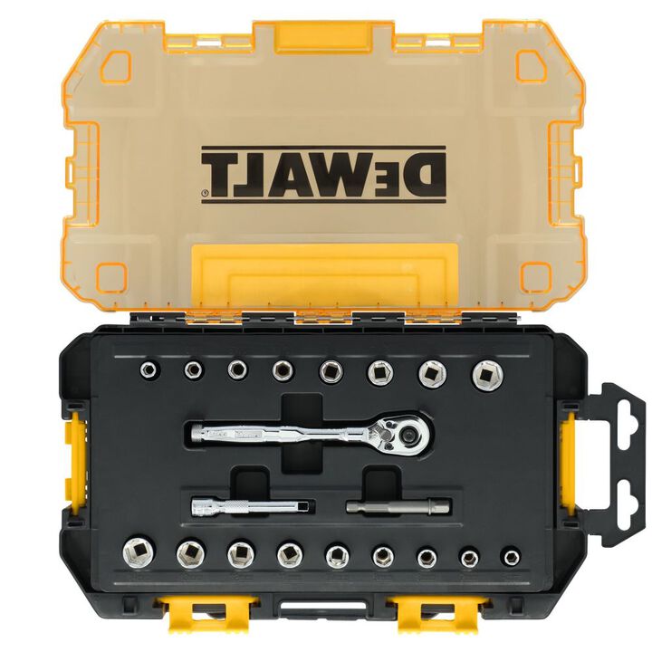 DEWALT TOUGHSERIES 20 Piece TOUGH BOX 1/4 Inch Drive Mechanics Tool