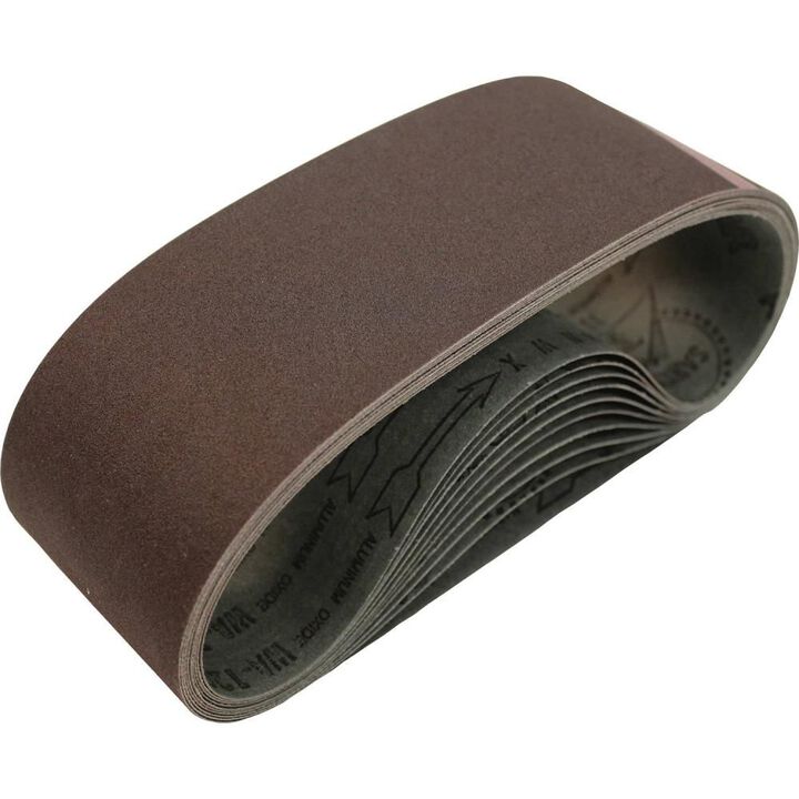 Makita 3 Inch x 21 Inch Abrasive Belt, 100 Grit, 10 Pack