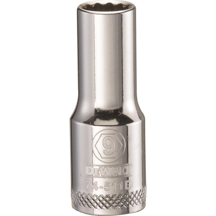 DEWALT Socket 12 Point 3/8in Drive Deep 9MM