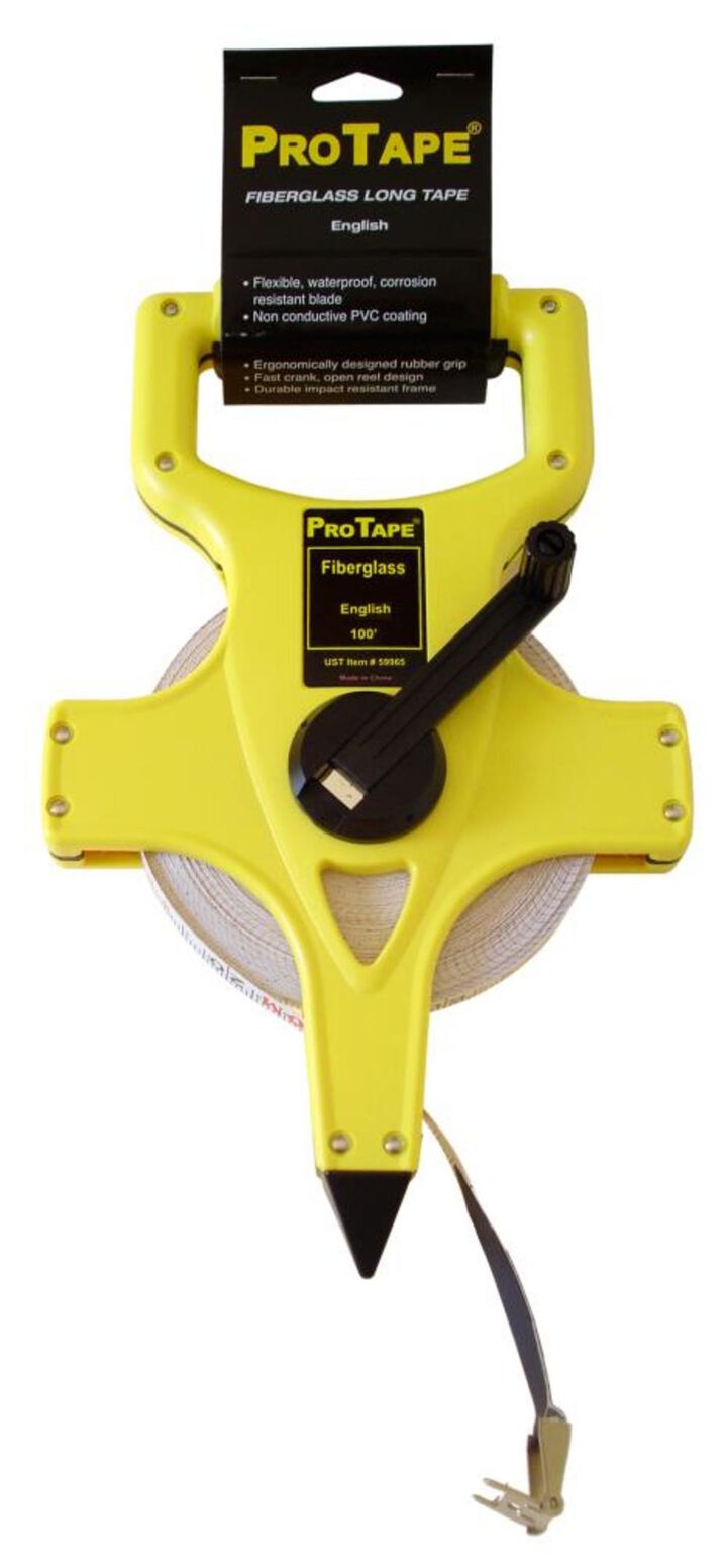US Tape 100 Ft. Open Reel Long Tape with Fiberglass English Blade