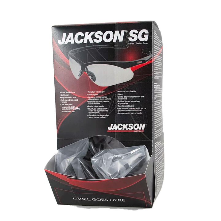 Jackson Safety Glasses Anti Scratch Coating 2.0 Magnification Clear Lens Black Frame, large image number 5