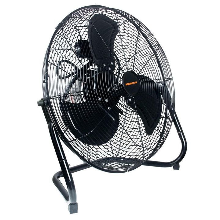 Remington 20 Inch Diameter 3-Speed Black High Velocity Floor Fan, large image number 0