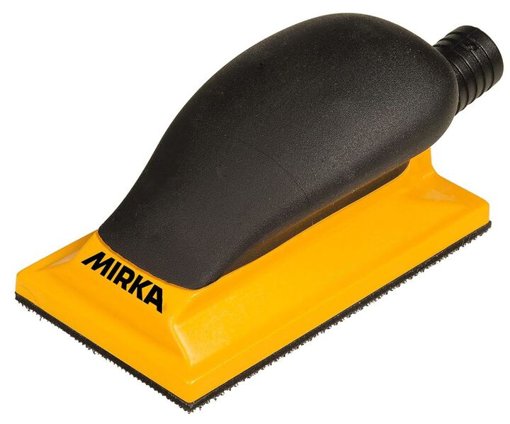 Mirka 2-3/4 Inch x 5 Inch Yellow and Black 13 Hole Hand Sanding Block