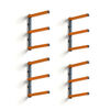 Bora Portamate 2 Pack of 3 Level Wall Mount Wood Rack Orange & Gray, small image number 1