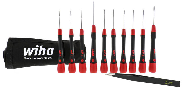 Wiha Screwdriver and Tweezers Smartphone Set & Pouch 11pc