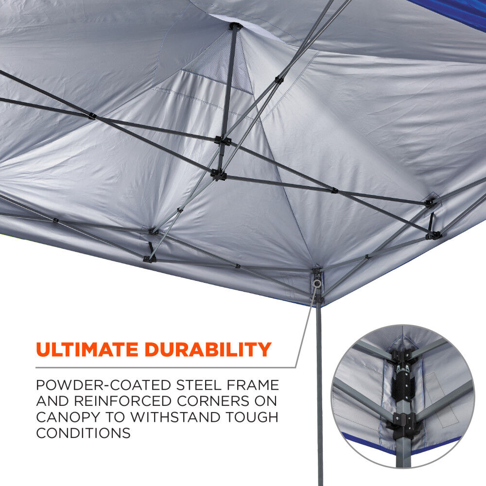 Ergodyne 10 Ft x 10 Ft Heavy Duty Pop-Up Tent Blue, large image number 3