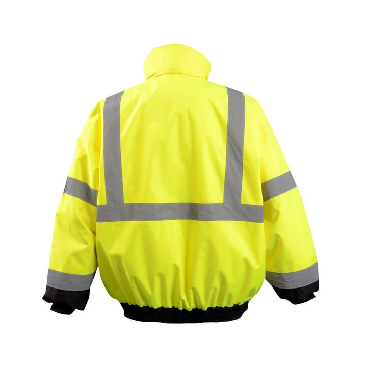 Occunomix Hi-Vis Yellow Value Black Bottom 2-in-1 Bomber Jacket Medium, large image number 1