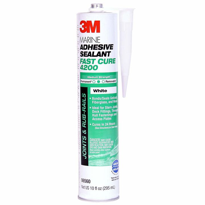 3M 10oz White Fast Cure 4200FC Series Marine Adhesive Sealant