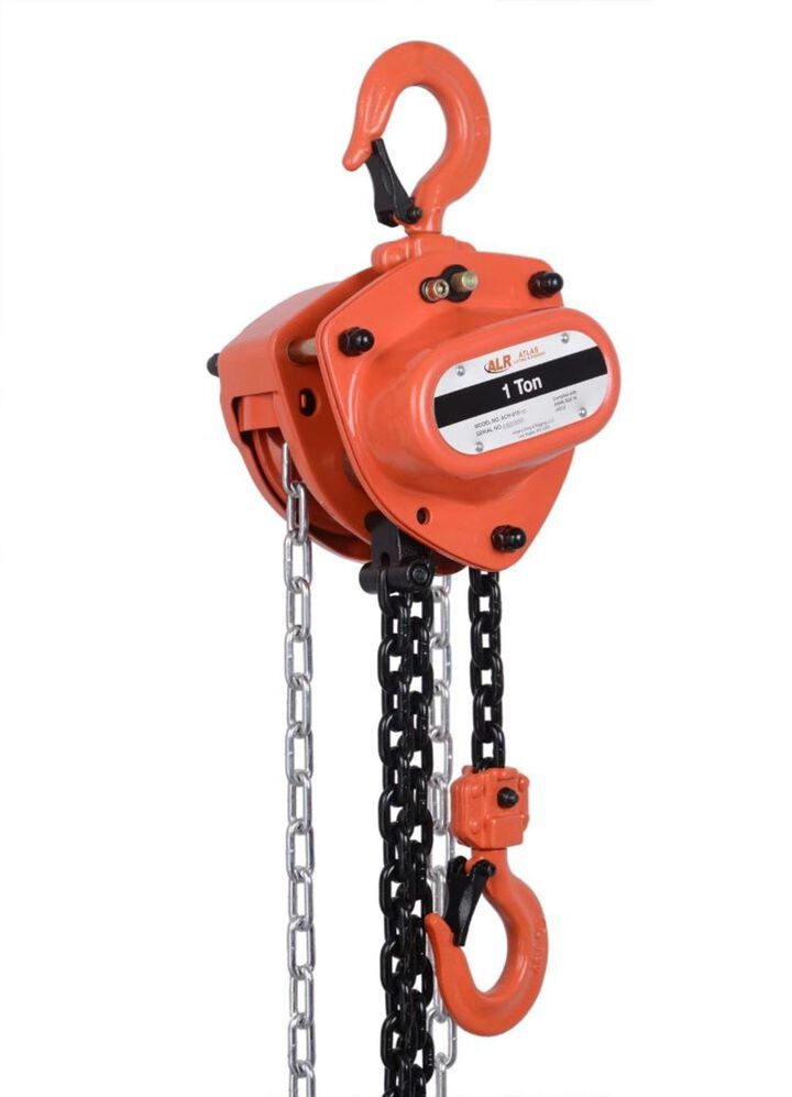 Atlas Lifting and Rigging ACH 1 Ton Chain Hoist 2200 lbs 20 Ft. Lift