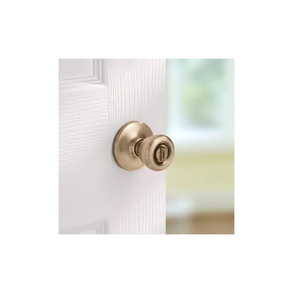 Kwikset Antique Brass Bed/Bath Tylo Privacy Door Knob Set, large image number 6