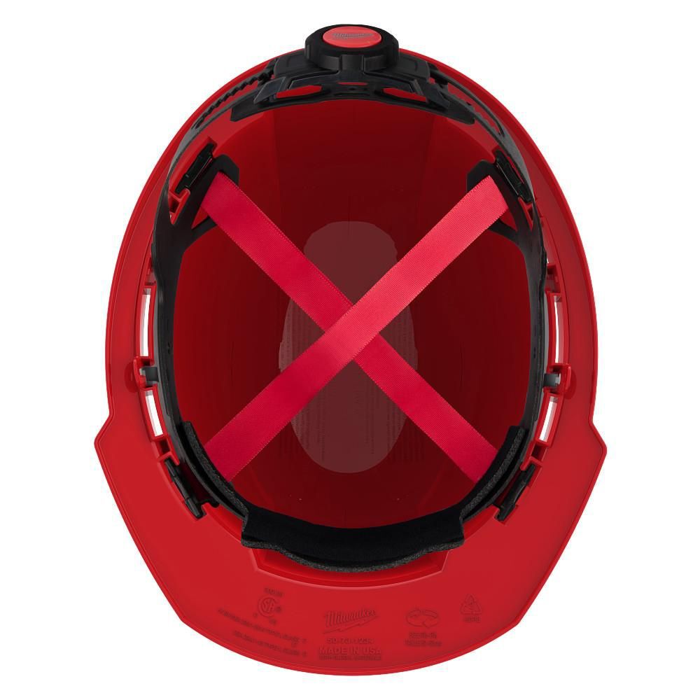 Milwaukee Red Front Brim Hard Hat with 4pt Ratcheting Suspension Type 1 Class E, large image number 8