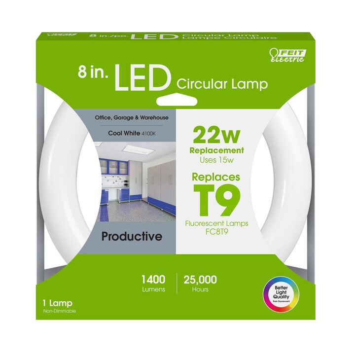Feit Electric 8in T9 Fluorescent Plug & Play LED Bulb 1pk, large image number 1