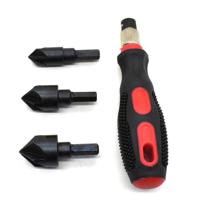 Big Horn 1/2 Inch, 5/8 Inch and 3/4 Inch 3 in 1 Countersink Set